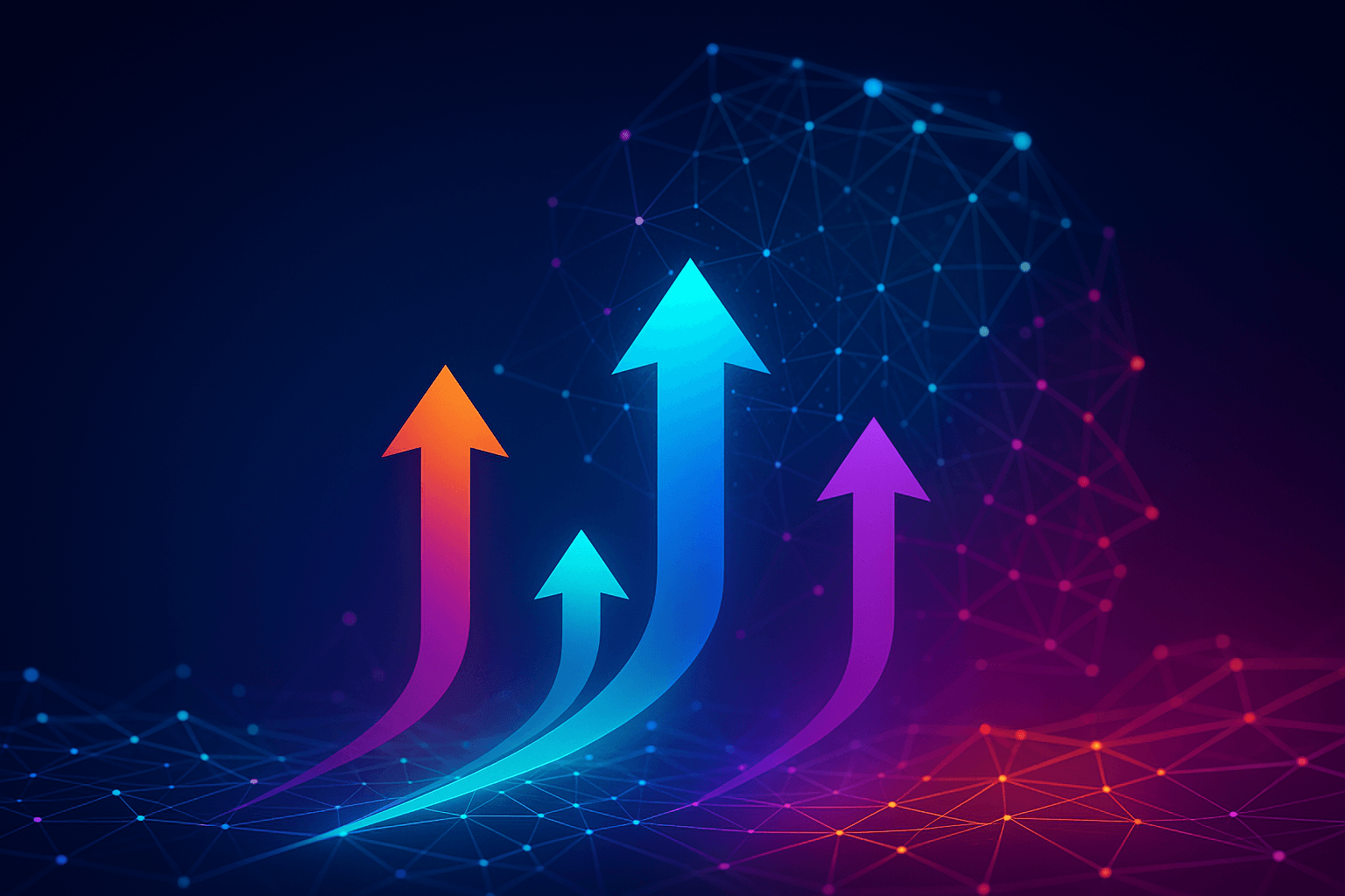 Futuristische Darstellung von künstlicher Intelligenz und Growth Hacking