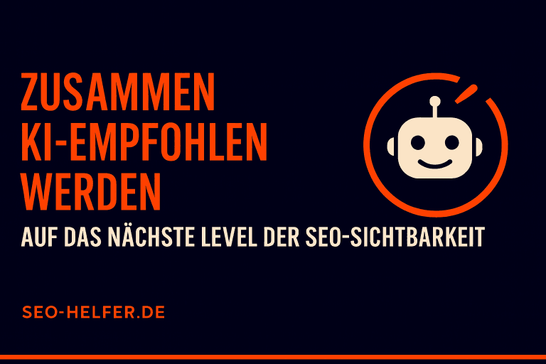 banner IN GERMAN with text that says: get recommended by AI