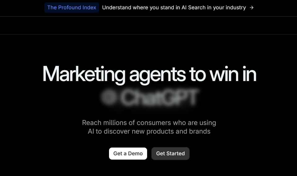 Profound Homepage – Answer Engine Optimization